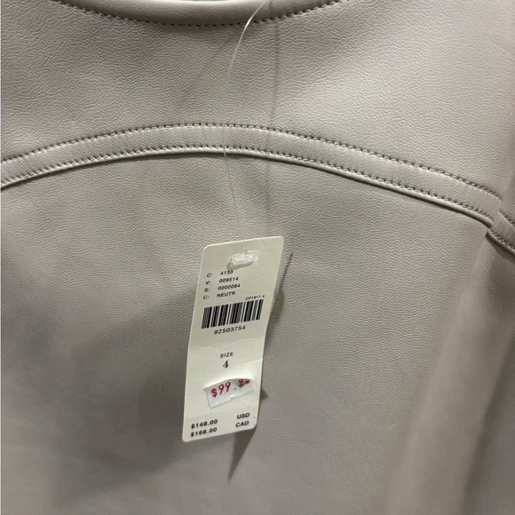 Pilcro by Anthropologie Shift Faux Leather Mini Dress NWT SZ 4 - Picture 11 of 11